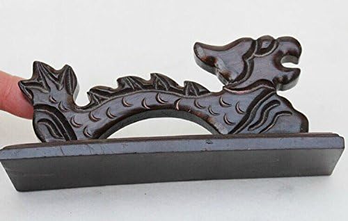 1 парчиња кинески четки за пишување црна каталпа дрвена змеј облик пенкало пенкало за одмор