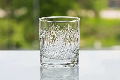 Рачно Намалување Виски Стакло Сет на 2-Бурбон Виски Подарок Сет-Скоч &засилувач; Бар Очила-Чаши За Пиење за Мажи &засилувач; Жена-Виски
