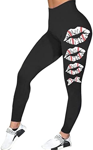 Американско знаме Патриотско нозење на женски стомаци контрола на стомакот во САД, ленти со starвездички хеланки удобни лесни атлетски панталони