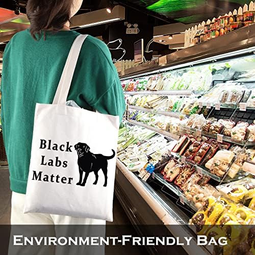 Левло смешни подароци за кучиња од лабрадор за loversубители на кучиња торби црни лаборатории материи што се преклопуваат торбички за