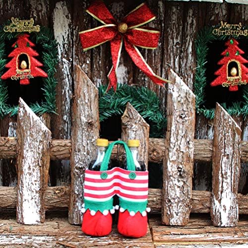 Амосфун елф панталони третираат торба Божиќ елф чизми Кенди колачиња торба торба вреќа за порибување на порибување вреќа чанта виси украс