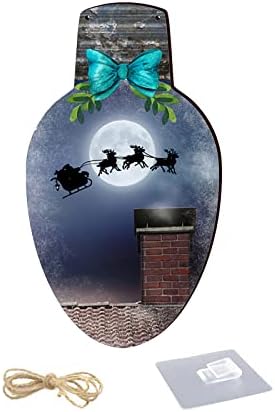 Семејни плаки за мозаик глави дрвени новогодишни елка знак декор куќа што виси плакета за тремот фарма куќа Божиќна влезна врата на отворено домашен