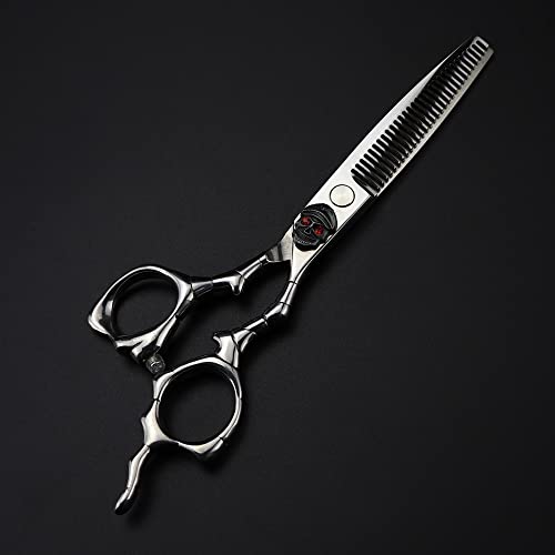 Ножици за сечење коса, 6 инчи Професионална Јапонија 440с Луксузни Ножици череп исечени ножици за коса сечење бербер фризура ножици за разредување фризерски ножици