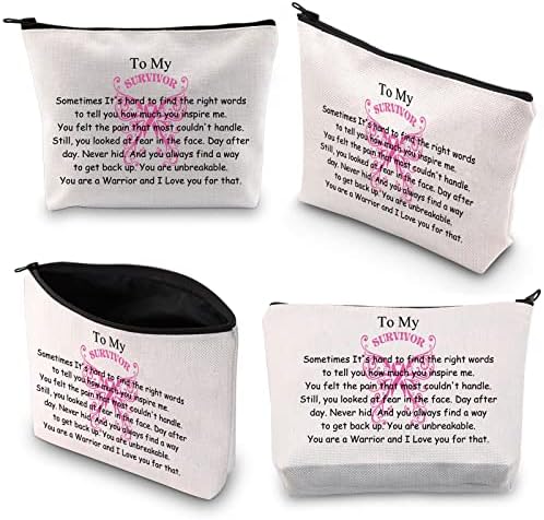 Бдпвсс Рак На Дојка Преживеан Шминка Торба За Поддршка На Рак Подарок Вие Сте Нераскинлив Вие Сте Воин Рак Борец Подарок