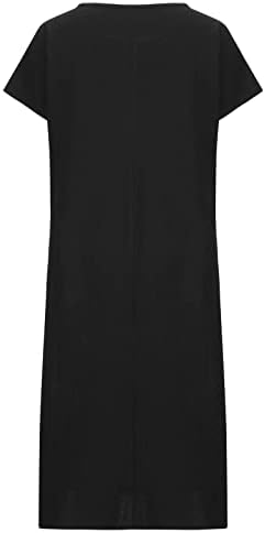 Нокмопо секси фустани за жени датираат ноќни модни летни фустани за фустан со кратки ракави од џеб за џеб