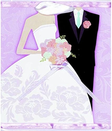 Симпатична Невеста И Младоженецот Средна Специјалност Торба Партија Снабдување, Лаванда, Хартија, 9 х 8х 4