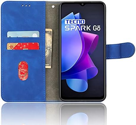 Dpfhl Капка Заштита Случај Паричник Случај За Tecno Spark Go 2023 Случај, Телефон Флип Случај Стп Кожа Телефон Флип Случај Со Кредитна