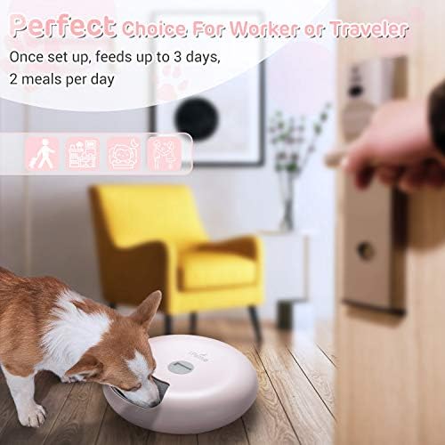 Ipettie крофни автоматски фидер за миленичиња со влажна и сува храна со пиперки со програмабилен тајмер, авто-диспензер за мачки