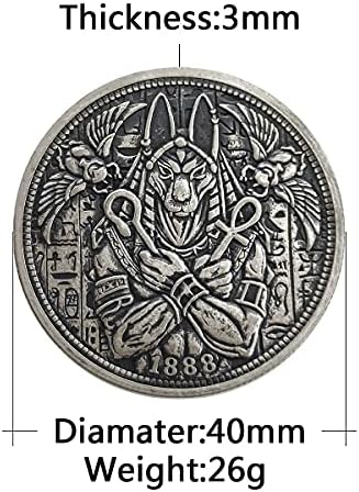 Египетски Мит Азраел Анубис Врколак Скитник Никел Антички Сребрена Колекција Предизвик Монета Сатаната Серија