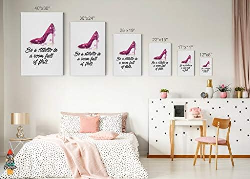 Уметнички дизајн на Hb биде стилето во просторија полна со станови цитираат розови жени високи потпетици мода платно печатење