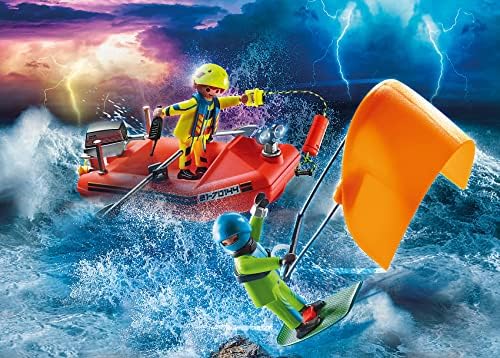 PlayMobil Kitesurfer Rescue со Speedboat