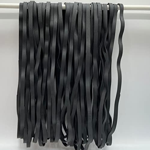 Амуу гумени ленти црна 12инх големи 35 парчиња тешка голема гумена лента за папки за датотеки ѓубрето може да постави еластични