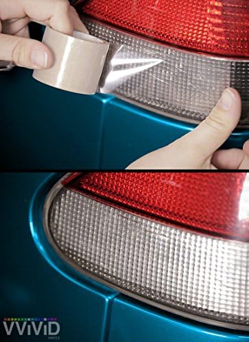 VViViD фарови &засилувач; Задно Светло Лепило Поправка Лента Црвена И Транспарентна 2-Ролна Пакет