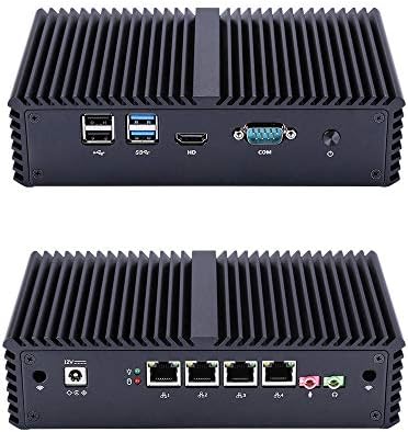 Инуомикро Мини Заштитен Ѕид со 2gb Ddr3 Ram меморија 64Gb Ssd, G4005L Fanless Мини Компјутер со 4 LAN, Core I3-4005U, Dual Core 1.7 Gh, Aes-Ni