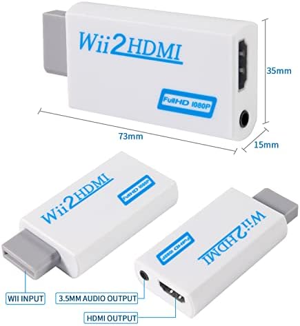 Aokin Сензор Бар и Wii ДА HDMI Конвертор За Wii, Wii Да HDMI Адаптер И Жичен Инфрацрвени Зраци Сензор Бар За Nintendo Wii