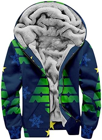 ADSSDQ преголема јакна, плус големина основна приморска качулка, целосен ракав зимски вклопни топли џемпери графички графики1414