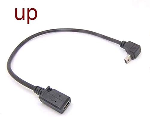90 СТЕПЕН АГОЛ USB Тип Женски До Мини Б 5 Пински Машки Кабел Конвертор Адаптер кабел за полнач кабел c257