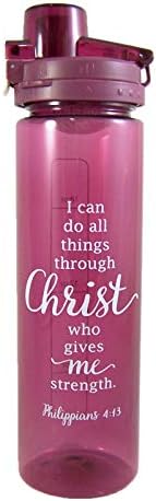 Ivingивеење на благодатта можам да ги направам сите работи преку шише со вода во Христа, 24 унца