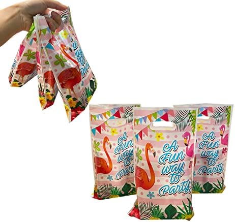 30 парчиња фламинго третираат торби Хавајски тематски торби со бонбони Тропски розови фламингони палма ананас Гуди торби за тинејџери