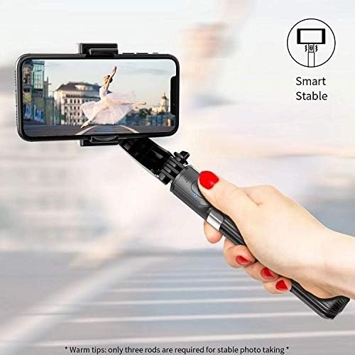 Штанд со боксер и монтирање компатибилен со Samsung Galaxy XCover6 Pro - Gimbal SelfiePod, Selfie Stick Extendable Video Gimbal Стабилизатор - jet Black