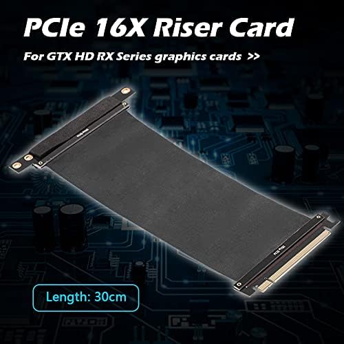 Конектори 20см 25см 30см PCIE 3.0 16x продолжена кабел кабел 90 степени PCI -E Express 16x до 16x Riser Card Flexible Ribbon Extender -