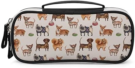 Dachshund Pug Chihuahua Велшки Корги кучиња Обичен лаптоп ранец за рак на рамо за рамо за рамена, пакет со пакети со џебови за мажи