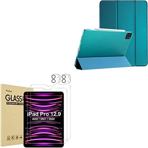 Procase ipad Pro 12.9 Case -merald пакет со 2+2 Pack Pack Ectar Protector за iPad Pro 12.9 инчи 6 -та 5 -та 4 -та генерација 2022