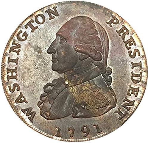 Ретко 1791 претседател Вашингтон Американски САД 1 цент Антички воздржан монета. Откријте сега!