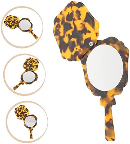 CleSpeed ​​рачно суета огледало преносен шминка огледало ацетат лист леопард печатење стакло
