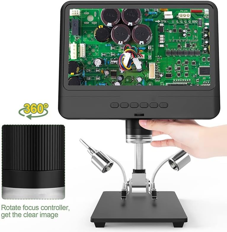 Комплет за додатоци за микроскоп за возрасни 8,5 инчен LCD екран на екранот 5x-1200x Дигитален микроскоп 1280 * 800 прилагодливи