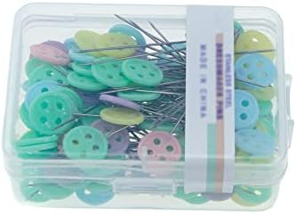 Risbay 100pcs повеќебојни тркалезни копчиња со фиксирани пинови за шиење за облека и занаети