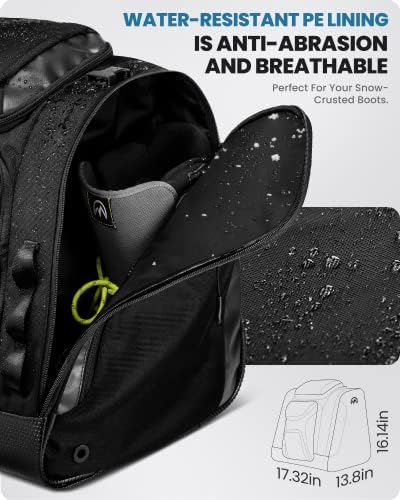 Торба за чизми за отворено - надградени скијачки чизми и торба за чизми за сноуборд, одлична за патување со водоотпорна надворешност
