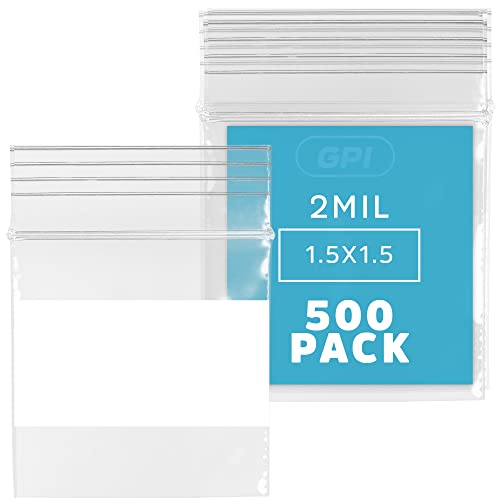 GPI 500 брои 1,5 x 1,5 чиста пластика што може да се поврати од поштенски кеси - најголемиот дел од 2 милји дебели и издржливи поли