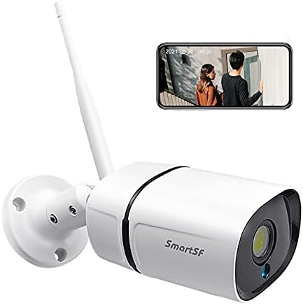 Smartsf Security Camera Outdoor, 2K/3MP Домашна безбедносна камера со 2 Way Audio, IP66 водоотпорно, далечинско гледање, откривање на движење,