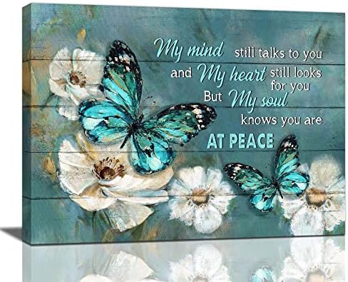 Tourrest teal wallид уметност пеперутка цветни слики фарма куќа рустикална цвеќиња уметнички дела пеперутка мотивациска постер модерен