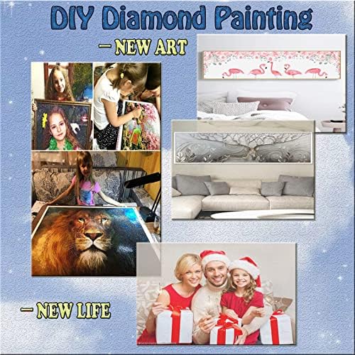 Дијамантски комплети за сликање за возрасни, пејзаж елени дијамантски уметност деца почетник DIY 5D боја по броеви, големи целосни вежбачки
