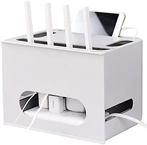 Кутија за складирање на рутерот Bturyt, WiFi Router Bracket Set-Top Storage Wallид, поставен за заграда за заграда рутер, кутија за