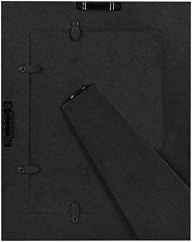 AmericanFlat 8x10 Рустикална рамка за слика во Дрифтвуд сиво со полирано стакло - хоризонтални и вертикални формати за wallид