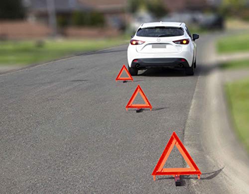 Триаголници за предупредување за безбедност на итни случаи на тиранин - Комплет за патот за автомобил, камион, РВ возила - ДОТ