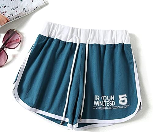 Beuu шорцеви за жени случајни летни облеки трендовски цврсти дното дами светло меки кратки панталони панталони спортска плажа
