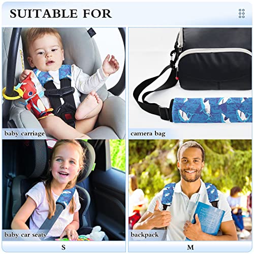 Капаци на каишот со седишта за автомобили за бебиња 2 парчиња ленти за седишта за автомобили, перничиња за перничиња за заштита на рамо за рамо за рамо за каиш за авт