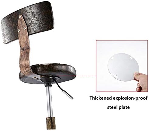 Столица за масажа на тркалото на тркалото ， столче за нокти со црно синтетичко кожено седиште ， прилагодлива висина 48-58 см ，