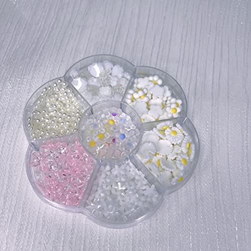 1box цвеќиња за нокти привлечни хризантеми нокти уметнички обетки Rhinestones кристални sequins 3D шарени акрилни додатоци за нокти за жени