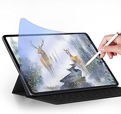 Tritton [2 пакет] PaperFeel Анти-сина светлина заштитник на екранот за iPad за iPad Pro 12.9 инчи, компатибилен со Apple Pencil & ID на лице/чувствителност/анти-сјај/отпорна