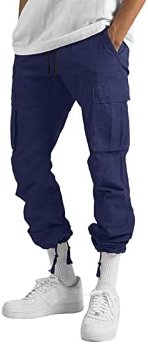 Машки обични карго панталони за пешачење панталони тренингот џогери џемпери за мажи, тактички панталони со лесни работни панталони