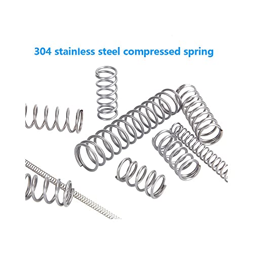 10 парчиња компресија од не'рѓосувачки челик пролет 304 SU компресирана пролет, должина 10мм, OD 5mm