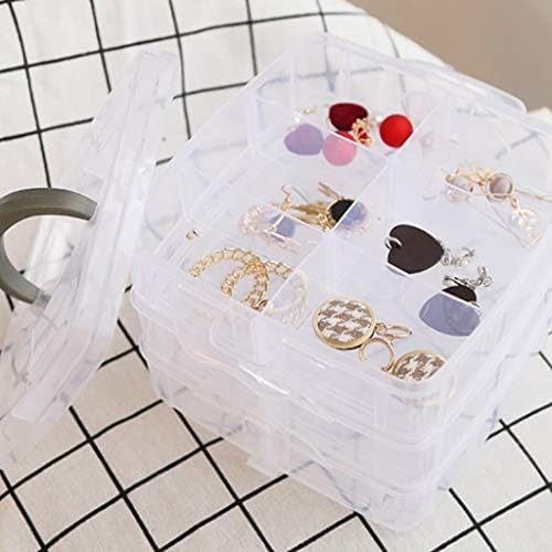 Yfqhdd накит клипови за уво организирајте кутии за складирање за ушни столпчиња, кутии, пластични обетки, мали решетки и преносни