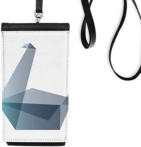 Орига гуска геометриска форма Телефонска чанта чанта што виси мобилна торбичка црн џеб