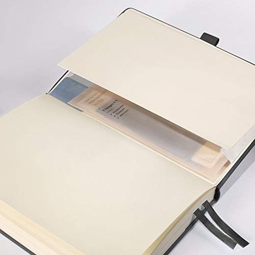 Списание за класичен лаптоп на колеџ Даолен [A5] [Кожен тврд портал] [160 броеви страници] [100 GSM] Премиум густа хартија со внатрешен џеб 5.5