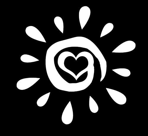 Макариос ДОО Сонцето срцеви вртења автомобили Камиони Ванс wallsидови лаптоп Mkr | Бела | 5,5 x 5,5 | MKR379